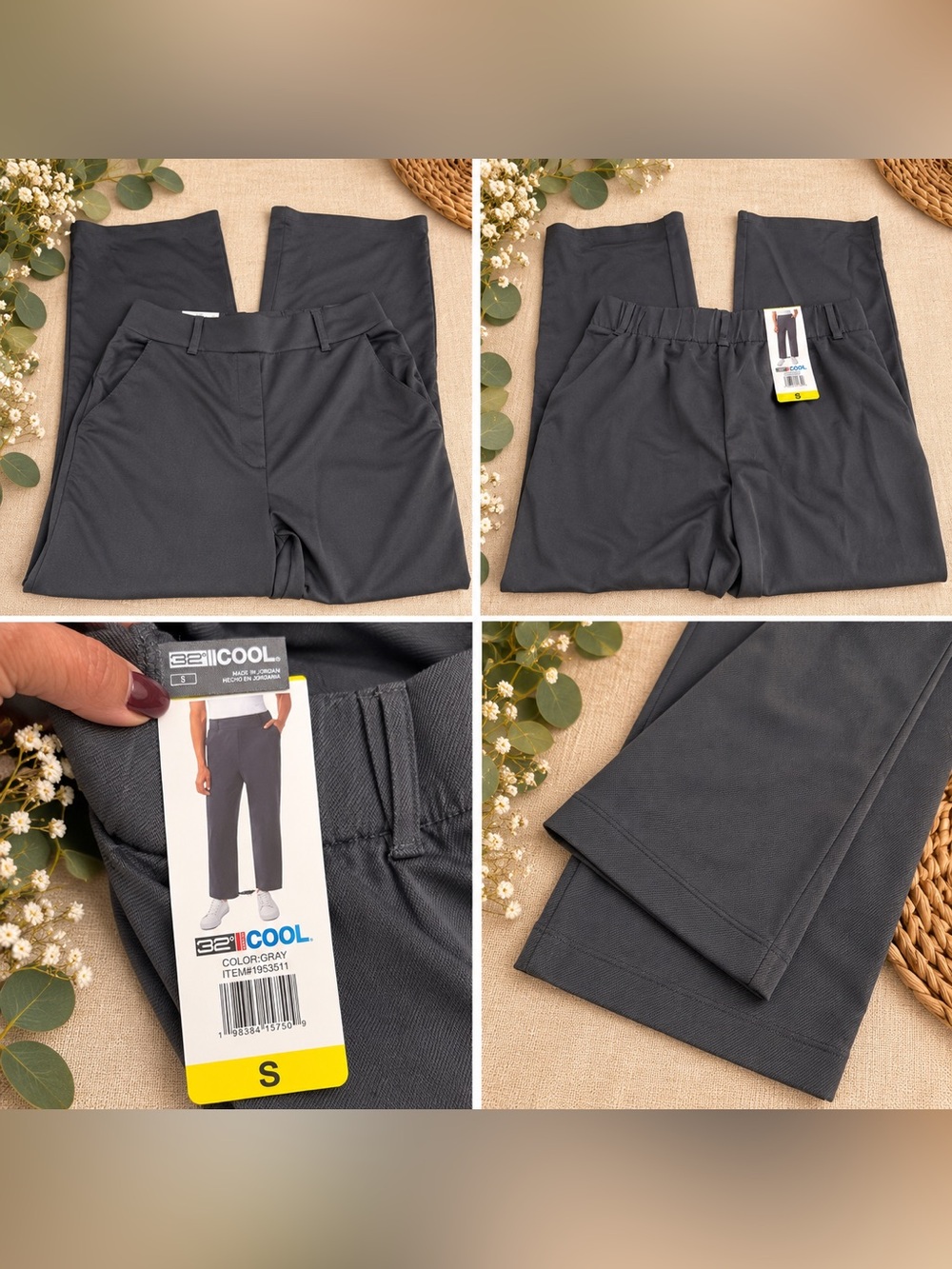 32 Degrees Cool Women’s Pants – Gray/Black – Size S